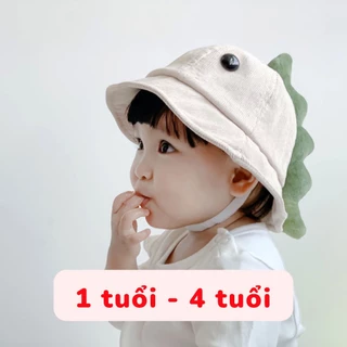 Mũ vành cho bé 1-4 tuổi Ualarogo hình khủng long dễ thương vải Cotton mềm mại thoáng mát M001