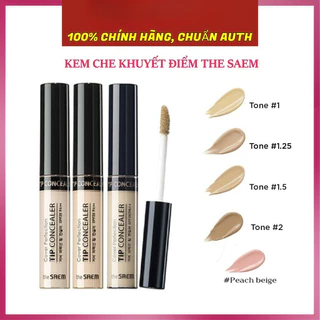 [Hàn Quốc] Kem che khuyết điểm có chống nắng Hàn Quốc The Saem Cover Perfection Tip Concealer SPF28 PA++ 6.5g