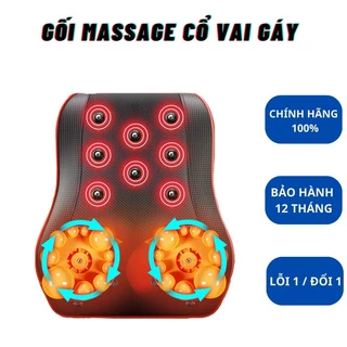 Gối Massage Cổ Vai Gáy Hồng Ngoại 20 Bi Thế Hệ Mới Chính Hãng Begor