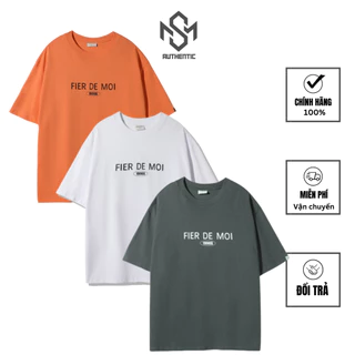 Áo thun Fier De Moi Hàn Quốc chính hãng, áo phông nam nữ CONTAINER BACK PRINTING SHORT SLEEVE T-SHIRT M&S Authentic