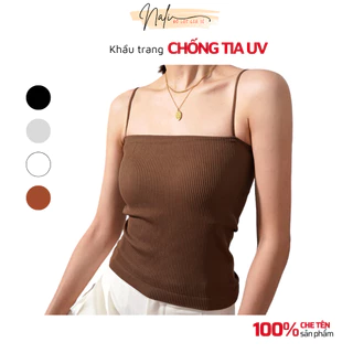 Áo Bra 2 Dây Thun Gân Tăm Co Giãn Có Đệm Mút Ngực, Áo 2 Dây Croptop Nữ Nali do lot gia si 336