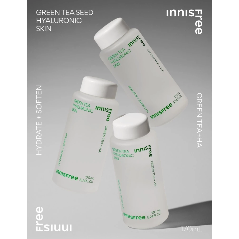 [Mới] Nước Hoa Hồng Trà Xanh Innisfree Green Tea Seed Hyaluronic Skin