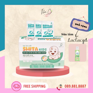 [Quà sữa tắm Lactacyd] Gạc rơ lưỡi Shita Kids giúp vệ sinh hằng ngày làm sạch lưỡi, nướu, răng miệng cho bé