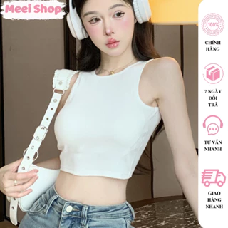 Áo Ba Lỗ nữ ôm body nhiều màu Meei Shop, Áo sát nách chất gân tăm dày xịn co giãn,  phong cách cá tính năng động -A413-