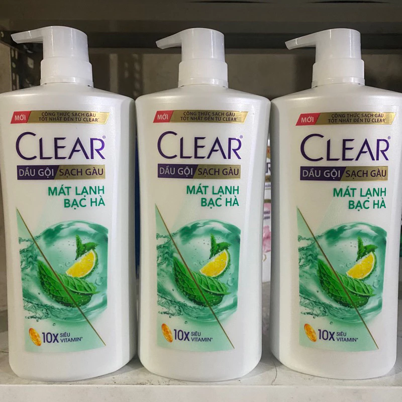 Dầu gội CLEAR mát lạnh bạc hà 880g ( mẫu mới )