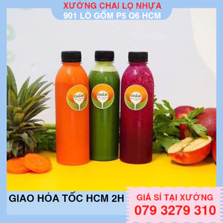 50 chai 500ml cổ rộng nắp đen dùng cho chè dưỡng nhan