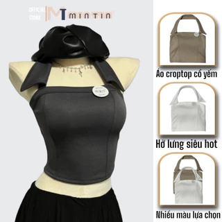 Áo Croptop Cổ Yếm - Áo Kiểu Cổ Yếm Hở Lưng Siêu Hot [MinTin]