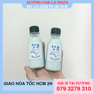 50 chai nhựa 100ml có vạch chia ml sẵn kèm nắp