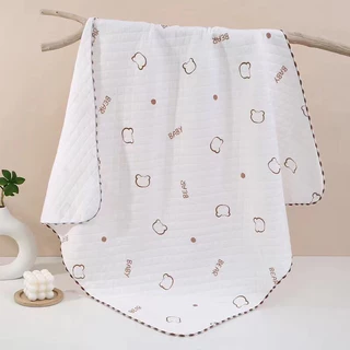 Khăn ủ nội địa cho bé sơ sinh 85cmx85cm, vải cotton chần bông mềm mại, dùng làm khăn quấn bé sơ sinh, chăn đắp mùa hè