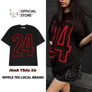 Áo Thun Tay Lỡ Unisex IGU SCARLET STITCH TEE,Áo Phông Nam Nữ Phong Cách Hàn Quốc.