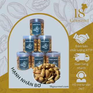 Hạnh nhân rang bơ vỏ mỏng 18 Gourmet nguyên vỏ thơm ngon đậm vị hộp 300gr