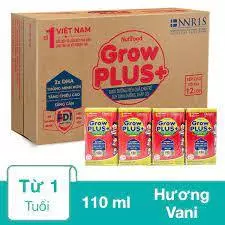 Thùng Sữa Grow Plus đỏ pha sẵn 110ml 48 hộp/12 lốc ( trên 1 tuổi )