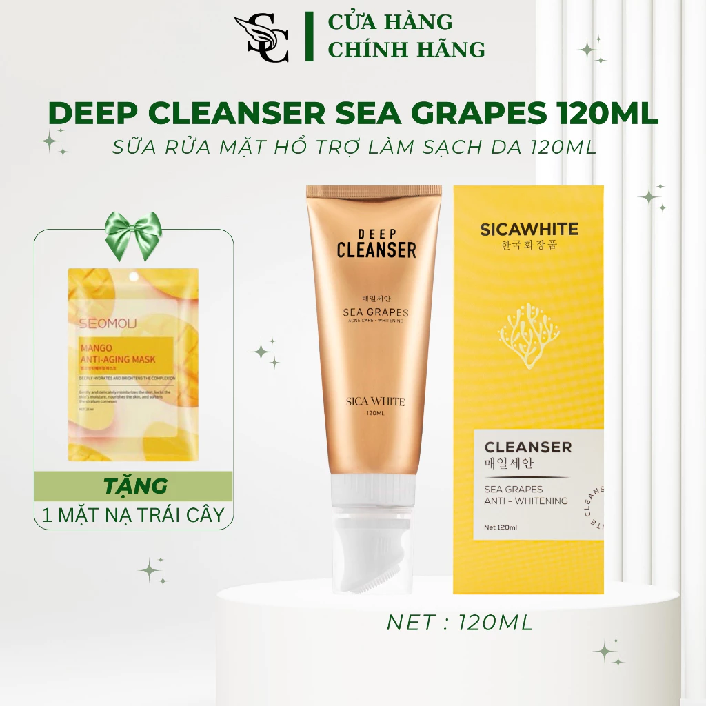 [FREE SHIP] SỮA RỬA MẶT SICA WHITE ĐẦU CỌ SILICON, CLEANSER SICA, MÁY RỬA MẶT, CỌ RỬA MẶT ĐẦU SILICON, SICA WHITE