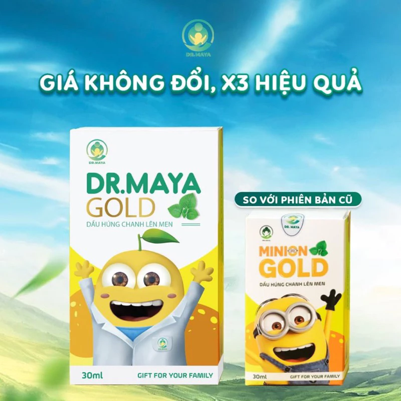 Tinh Dầu Húng Chanh Minion Gold Dr Maya Bản Mới 30ml