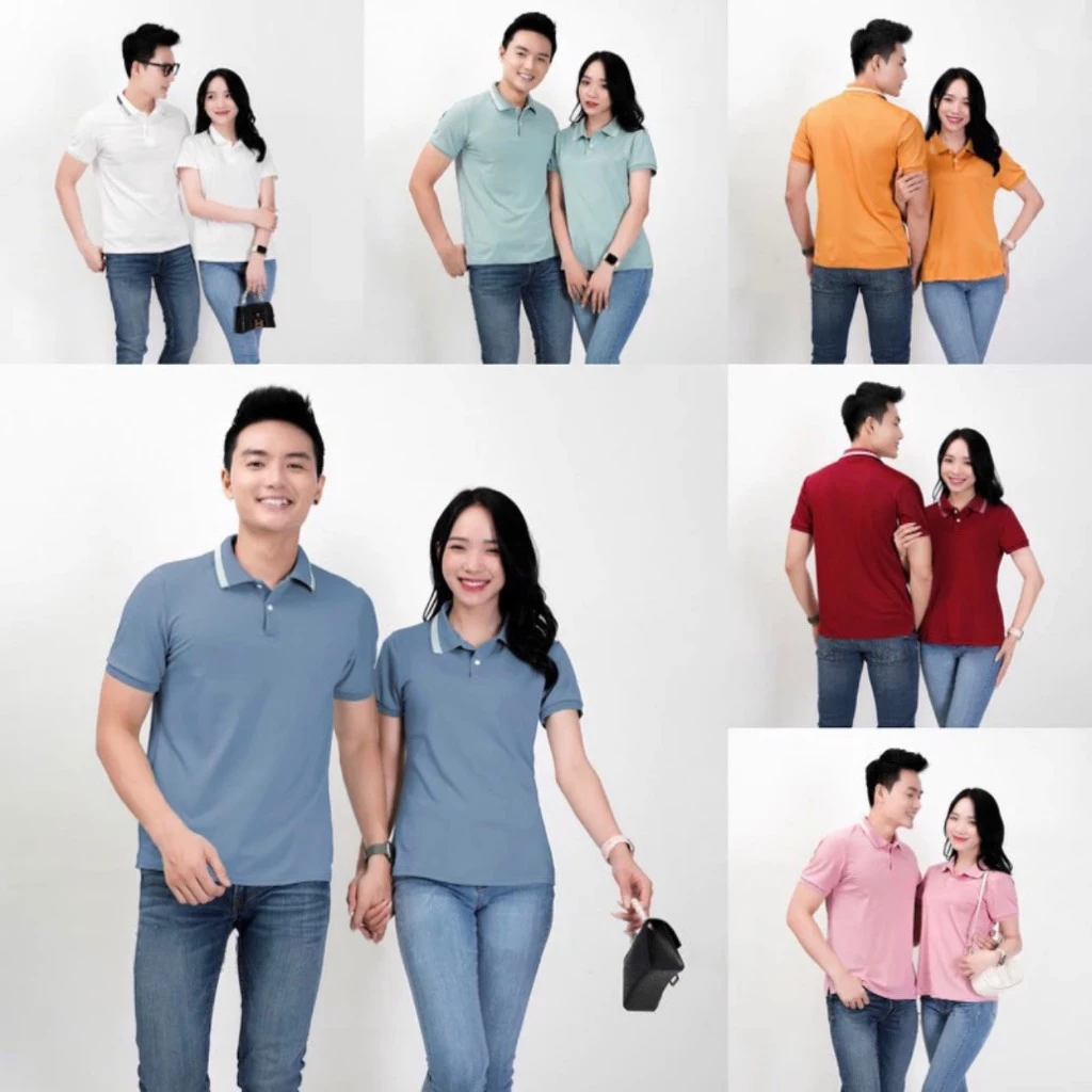 Áo Polo Nam Nữ Cổ Bẻ Chất Liệu Vải Cotton Cá Sấu Mềm Mịn,Thấm Hút Mồ Hôi,Co Giãn 4 Chiều