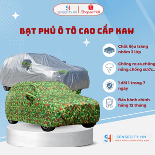 Bạt Phủ Ô Tô Cao Cấp KAW, Bọc Lớp Nỉ Bên Trong Chống Xước, Chống UV,Chống Cháy,BH Chính Hãng