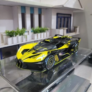 Mô hình xe Bugatti Bolide tỉ lệ 1:24 bằng hợp kim có đèn và chạy cót