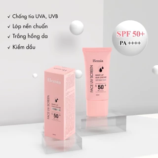 [Sỉ Chính Hãng] Kem Chống Nắng HEMIA Nâng Tone Kiềm Dầu SPF50++++ 50ml - Vnmask