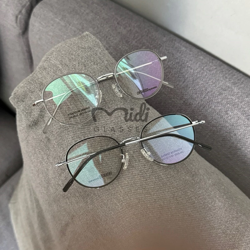 Kính tròn kim loại cao cấp gọng mảnh chất liệu titanium siêu nhẹ