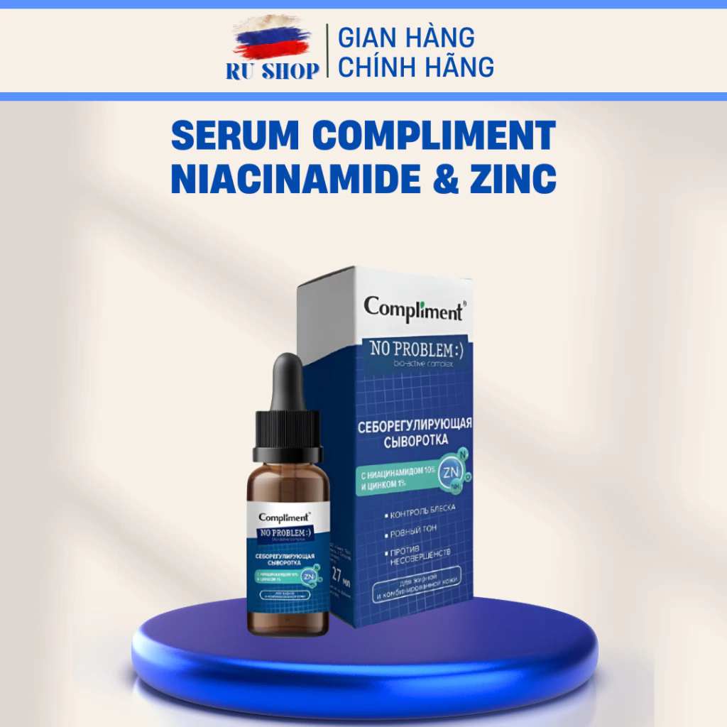 Serum Niacinamide & ZinC Compliment Tinh Chất Dưỡng Cấp Ẩm Trắng Da Giảm Mụn Mờ Thâm