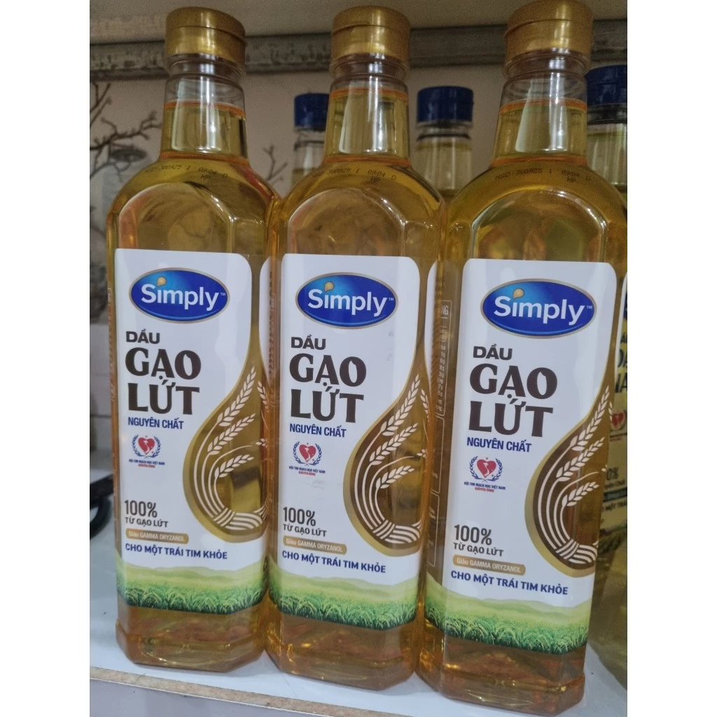 Dầu Gạo Lức Simply Chai 1 Lít