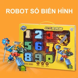 Robot biến hình đồ chơi lắp ghép số, bộ số robot biến hình, lắp ráp rô bốt đồ chơi cho bé lắp ráp xe ô tô