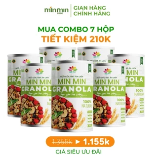 SỈ 5KG (10 hộp 500gr) NGŨ CỐC NGUYÊN HẠT ĂN LIỀN GRANOLA MIN MIN