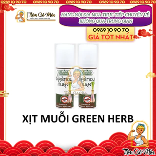 CHAI XỊT CHỐNG MUỖI TINH DẦU SẢ GREEN HERB THÁI LAN ( XỊT TINH DẦU ĐUỔI MUỖI) - 50ML - HÀNG CHÍNH HÃNG