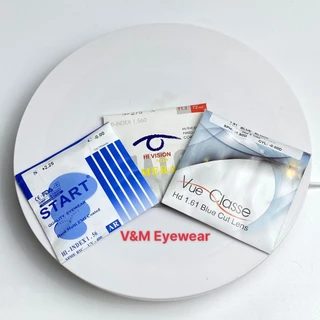 Tròng kính cận, loạn có độ không độ V&M Eyewear Chống ánh sáng xanh,đổi màu đi nắng chống tia UV 400, Chống xước 161,167