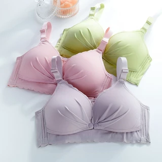 Áo Ngực Mẹ Bầu Tutimom cho con bú và sau sinh không gọng nâng đỡ chống chảy sệ màu pastel nhún 3D M004