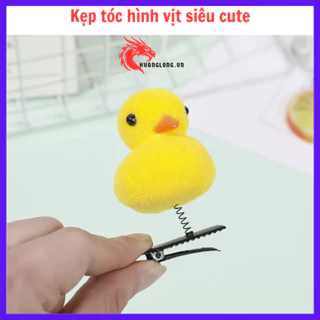 Kẹp tóc cute hình vịt vàng, cặp tóc dễ thương hình chú vịt vàng