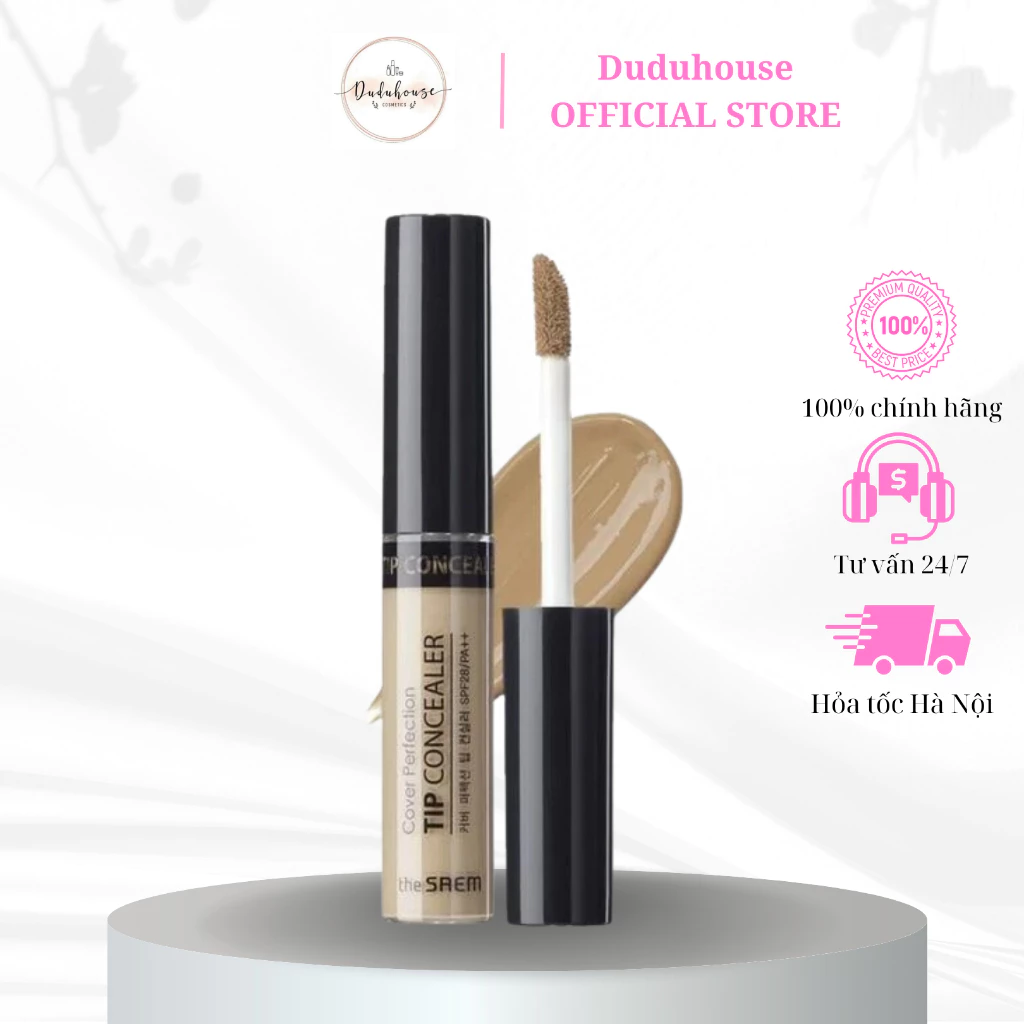 Che khuyết điểm The Saem Cover Perfection Tip Concealer SPF28 6.5g Duduhouse