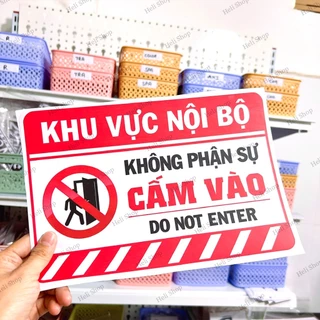 Decal Khu Vực Nội Bộ, Không Phận Sự Cấm Vào, Staff Only, Do Not Enter ✨ Hình Dán Kính, Tường, Gỗ - Decal Chống Nước.