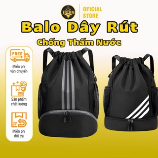 Balo Dây Rút Thể Thao Jindo Soccer - Chống Thấm Nước Có Ngăn Đựng Giày Đá Bóng, Bóng Rổ, Gym, Đi Học Cho Nam Nữ JSD07