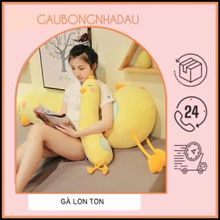 Gấu bông Gà Vàng, thú bông Gà dài ôm mềm mịn cho bé gaubongnhadau