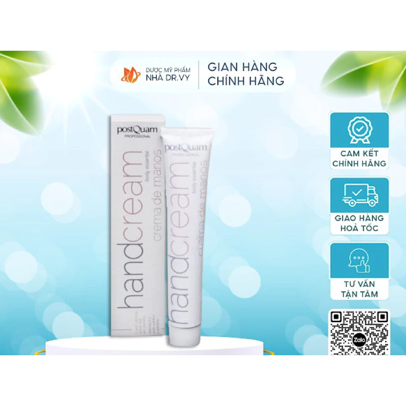 Kem Dưỡng Da Tay POSTQUAM HANDCREAM Cho Đôi Tay Mịn Màng Không Nếp Nhăn, Tăng Cường Độ Ẩm Sâu Cho Tay, Giúp Làm Mềm Da