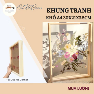 Khung tranh kích thước A4 30x20, khung tranh để bàn, khung tranh trong suốt, khung tranh 3D - giá xưởng