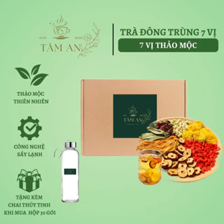 30 gói Trà Đông Trùng Hạ Thảo 7 Vị Thảo Mộc (Hộp 10/20/30 Gói) Thanh Lọc, Đẹp Da, Giữ Dáng, Ngủ Ngon A8