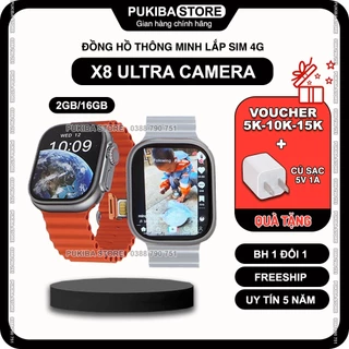 Đồng Hồ X8 Bản Ultra Có Camera 2G/ 16G, Lắp sim 4G, Nghe Nhạc, Xem Phim, Chơi Game Online