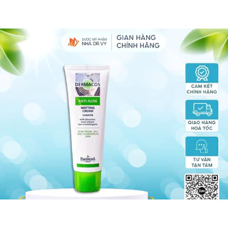 Kem Dưỡng Da Dermacos Anti-Acne Matting Cream Cho Da Dầu, Da Nhờn, Da Mụn (50ml) Giúp Bảo Vệ Da Trước Sự Xâm Nhập Của Vi