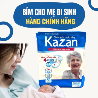 Set 3 miếng bỉm dán người lớn Kazan cho mẹ đi sinh/ người nằm viện ngắn ngày/ siêu thấm hút, kháng khuẩn, chống viêm