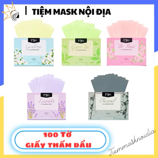 Gói 100 Tờ Giấy thấm dầu nội địa Trung, xinh xắn tiện lợi, thấm hút tốt, khử sạch dầu nhờn trên mặt