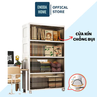 Tủ Đựng Đồ ENODA HOME Cửa Lật, Kín Đáo Chống Bụi, Tủ Nhựa Nhiều Tầng Của Thiết Kế Tối Giản TUN031