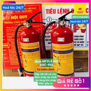 {Tặng nội qui+tiêu lệnh}CÓ KIỂM ĐỊNH Combo 2bình Bột ABC 4kg<CHẤT LƯỢNG TỐT> dùng gia đình văn phòng nhà hàng nhà trọ…