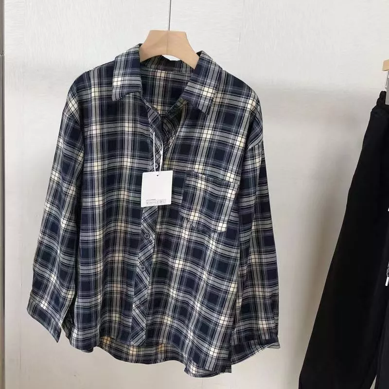 Áo Sơ Mi Nam Nữ Tay Dài From Rộng FKZ Unisex Áo Cadigan Chất Vải Cotton Dạ Kẻ Caro Phong Cách Trẻ Trung Năng Động