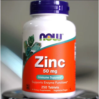 Viên Kẽm Zinc NOW ZINC GLUCONATE 50MG Bổ Sung Kẽm Tăng Hệ Miễn Dịch Sức Đề kháng Giảm Mụn Tăng Sinh lý - USA