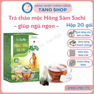 [Hộp 20 gói] Trà thảo mộc Hồng Sâm Sachi MRIK giúp ngủ ngon