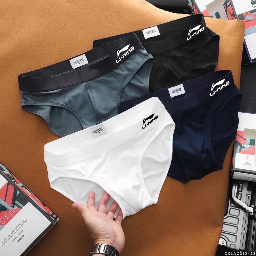 Hộp 4 Quần Lót Nam Tam Giác🔥 Giá Sốc 🔥 Chất Thun Lạnh Đẹp Quần Sịp Chéo Nam L-ing  Co Dãn 4 Chiều Kháng Khuẩn Tốt