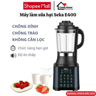 Máy làm sữa hạt SEKA E400 dung tích 1.75L 14 chức năng, máy xay nấu đa năng, làm sinh tố, sữa đậu nành bảo hành 12 tháng