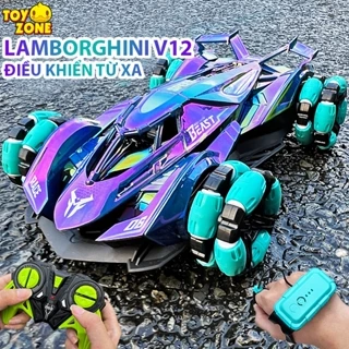 Xe Ô TÔ Điều Khiển Từ Xa RC 2.4 Ghz LAMBORGHINI V12 Cảm Biến Cử Chỉ Xoay 360° Drift Chất Liệu Nhưa Cao Cấp Dùng Pin Sạc